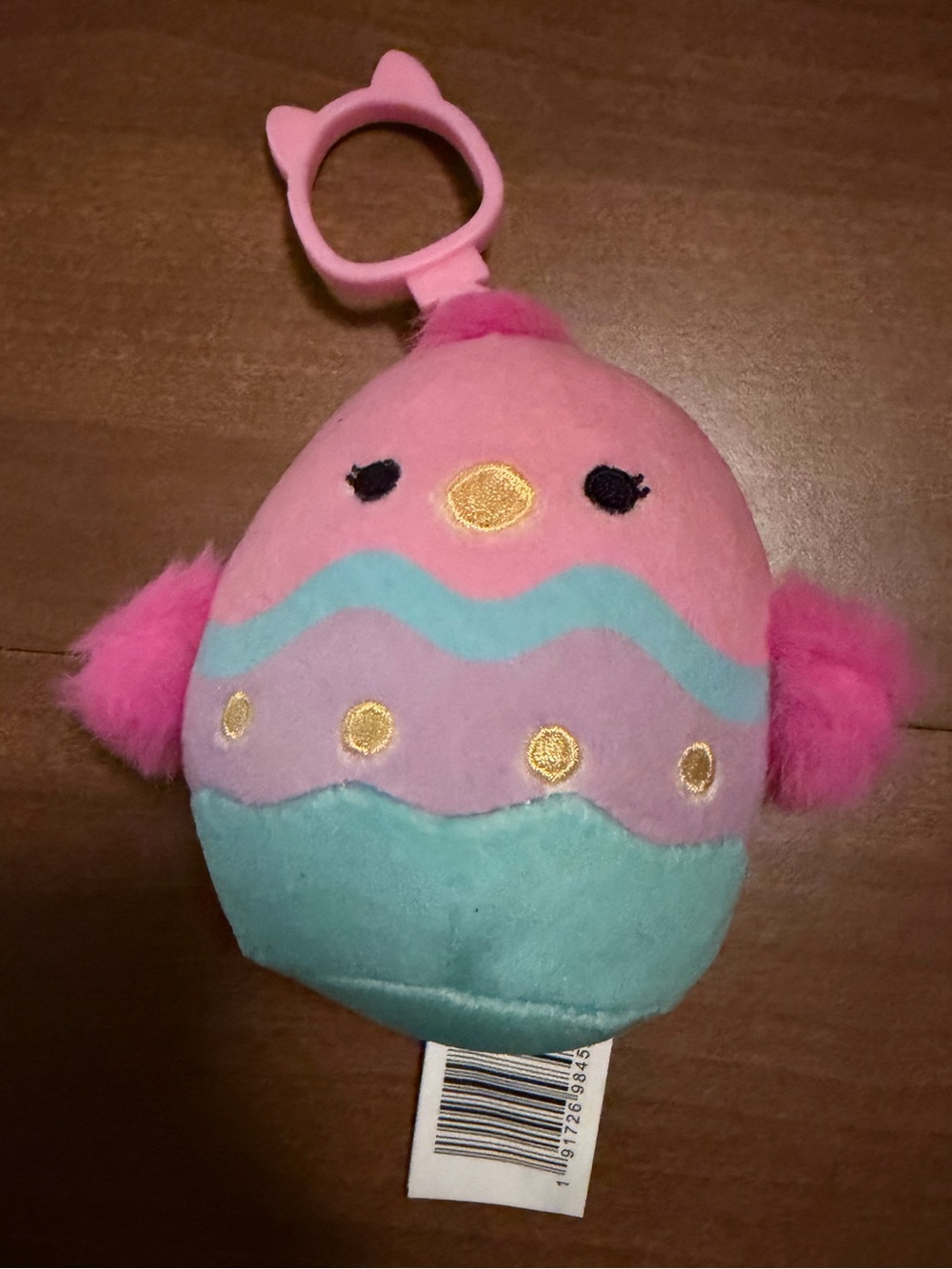 Squishmallows Empressa the Chick in Egg Plush Clip 3.5”